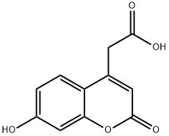 7-羟基香豆素-4-乙酸 结构式