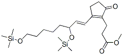 2-[3,8-Bis[(trimethylsilyl)oxy]-1-octenyl]-5-oxo-1-cyclopentene-1-propionic acid methyl ester 结构式