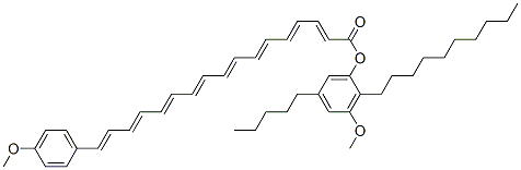 17-(4-Methoxyphenyl)-2,4,6,8,10,12,14,16-heptadecaoctaenoic acid 2-decyl-3-methoxy-5-pentylphenyl ester 结构式