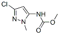 Carbamic  acid,  (3-chloro-1-methyl-1H-pyrazol-5-yl)-,  methyl  ester  (9CI) 结构式