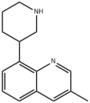 3-甲基-8-(3-哌啶基)喹啉 结构式