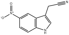 5-硝基-3-吲哚乙腈 结构式