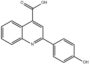 2-(4-羟苯基)喹啉-4-羧酸 结构式