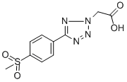 2-(CARBOXYMETHYL)-5-(4-METHYLSULFOPHENYL)-TETRAAZOLE 结构式