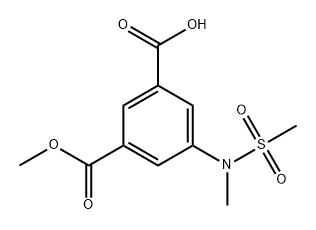 1,3-Benzenedicarboxylic acid, 5-[Methyl(Methylsulfonyl)aMino]-,MonoMethyl ester 结构式