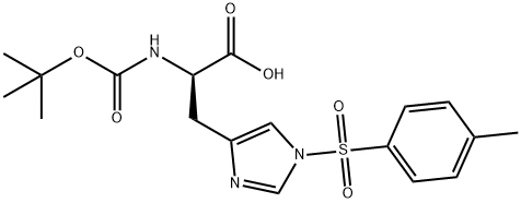 N-Boc-N'-对甲苯磺酰基-D-组氨酸 结构式