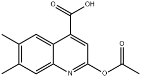 2-(Acetyloxy)-6,7-dimethyl-4-quinolinecarboxylic acid 结构式