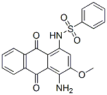 N-(4-氨基-3-甲氧基-9,10-二氧代-9,10-二氢蒽-1-基)苯磺酰胺 结构式