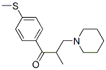 (-)-1-[4-(Methylthio)phenyl]-3-piperidino-2-methyl-1-propanone 结构式