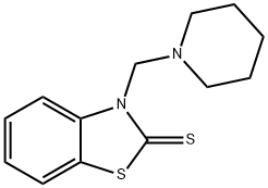3-(Piperidinomethyl)benzothiazole-2(3H)-thione 结构式