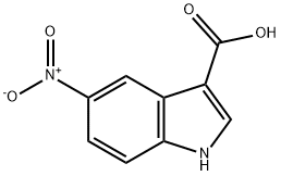 5-硝基吲哚-3-甲酸 结构式