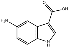 5-氨基吲哚-3-甲酸 结构式