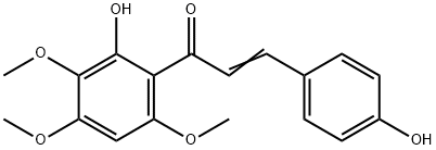 2′,4-二羟基-3′,4′,6′-三甲氧基查耳酮 结构式