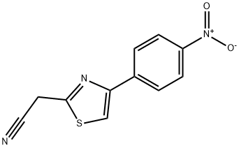 2-(4-(4-硝基苯基)噻唑-2-基)乙腈 结构式