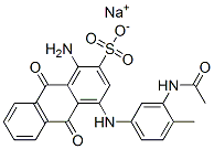 sodium 4-[[3-(acetylamino)-4-methylphenyl]amino]-1-amino-9,10-dihydro-9,10-dioxoanthracene-2-sulphonate 结构式