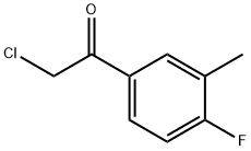 2-氯-1-(4-氟-3-甲基苯基)乙酮 结构式