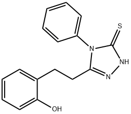 5-[2-(2-羟苯基)乙基]-4-苯基-2H-1,2,4-三唑-3-硫酮 结构式