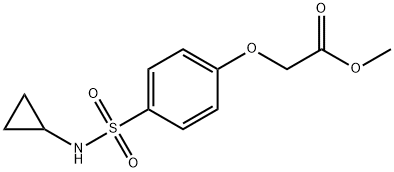 2-[4-(环丙基氨基磺酰基)苯氧基]乙酸甲酯 结构式