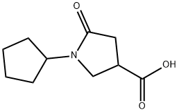 1-环戊基-5-氧代吡咯烷-3-羧酸 结构式