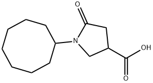 3-Pyrrolidinecarboxylic acid, 1-cyclooctyl-5-oxo- 结构式