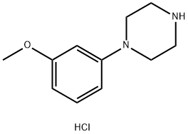 1-(3-甲氧基苯基)哌嗪盐酸盐 结构式