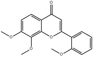 7,8-Dimethoxy-2-(2-methoxyphenyl)-4H-chromen-4-one 结构式