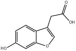 2-(6-羟基-1-苯并呋喃-3-基)乙酸 结构式