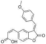 (2E)-3-[(3Z)-3-(4-Methoxybenzylidene)-2-oxo-2,3-dihydro-1-benzofuran-5 -yl]-2-propenoic acid 结构式