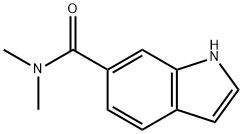 N,N-DIMETHYL-1H-INDOLE-6-CARBOXAMIDE 结构式