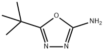 5-叔丁基-1,3,4-氧杂二唑-2-胺 结构式