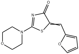 5-(2-furylmethylidene)-2-morpholin-4-yl-1,3-thiazol-4-one 结构式