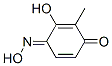 2,5-Cyclohexadiene-1,4-dione, 2-hydroxy-3-methyl-, 1-oxime (9CI) 结构式