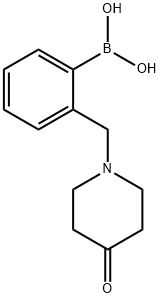 2-((4-羰基哌啶-1-基)甲基)苯基硼酸 结构式