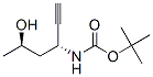 Carbamic acid, [(1R,3R)-1-ethynyl-3-hydroxybutyl]-, 1,1-dimethylethyl ester, 结构式