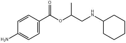 2-Cyclohexylamino-1-methylethyl=p-aminobenzoate 结构式