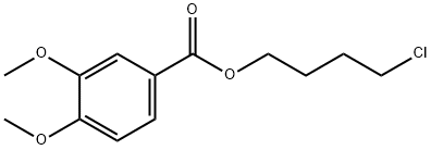 4-氯丁基-3,4-二甲氧基苯甲酸 结构式
