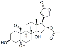 3BETA,5,14,16BETA-四羟基-19-氧代-5BETA-心甾-20(22)-烯内酯 16-乙酸酯 结构式