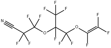 2,2,3,3-四氟-3-[[1,1,1,2,3,3-六氟-3-[(1,2,2-三氟乙烯基)氧基]丙烷-2-基]氧基]丙腈 结构式