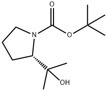 (S)-2-(1-羟基-1-甲基乙基)-吡咯烷-1-羧酸叔丁基酯 结构式