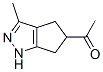 Ethanone, 1-(1,4,5,6-tetrahydro-3-methyl-5-cyclopentapyrazolyl)- (9CI) 结构式