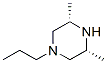 Piperazine, 3,5-dimethyl-1-propyl-, cis- (9CI) 结构式