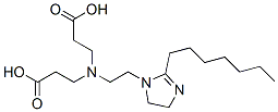 N-(2-carboxyethyl)-N-[2-(2-heptyl-4,5-dihydro-1H-imidazol-1-yl)ethyl]-beta-alanine 结构式
