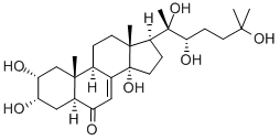 (2A,3A,5A,22R)-2,3,14,20,22,25-六羟基胆甾-7-烯-6-酮 结构式