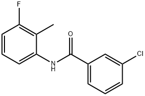 3-氯-N-(3-氟-2-甲基苯基)苯甲酰胺 结构式