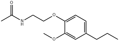 N-[2-(2-甲氧基-4-丙基-苯氧基)乙基]乙酰胺 结构式