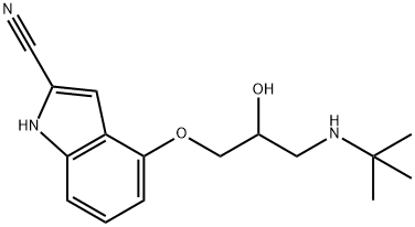 (-)-CYANOPINDOLOL HEMIFUMARATE 结构式