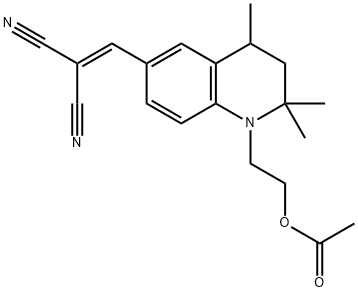 2-[[[1-[2-(Acetyloxy)ethyl]-1,2,3,4-tetrahydro-2,2,4-trimethylquinolin]-6-yl]methylene]propanedinitrile 结构式