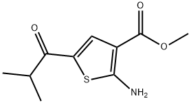 2-Amino-5-(2-methyl-1-oxopropyl)-3-thiophenecarboxylic acid methyl ester 结构式