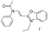 2-[2-(乙酰基苯基氨基)乙烯基]-3-乙基苯并恶唑鎓碘化物 结构式