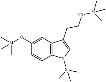 N,1-Bis(trimethylsilyl)-5-[(trimethylsilyl)oxy]-1H-indole-3-ethanamine 结构式